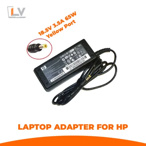 Buy Laptop, Components, Accessories & Servicing 8 HP 18.5V 3.5A Yellow Port 65W Adapter