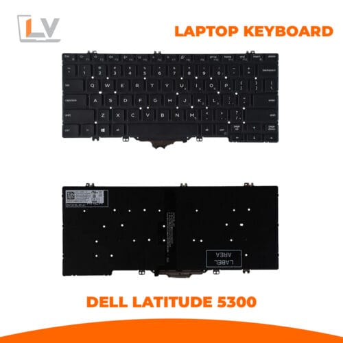 Dell Latitude 5300/5310 & 2-in-1 / 7300 Series Internal Laptop Keyboard – Backlit US Layout (Black) – Compatible 5300 5310 7300