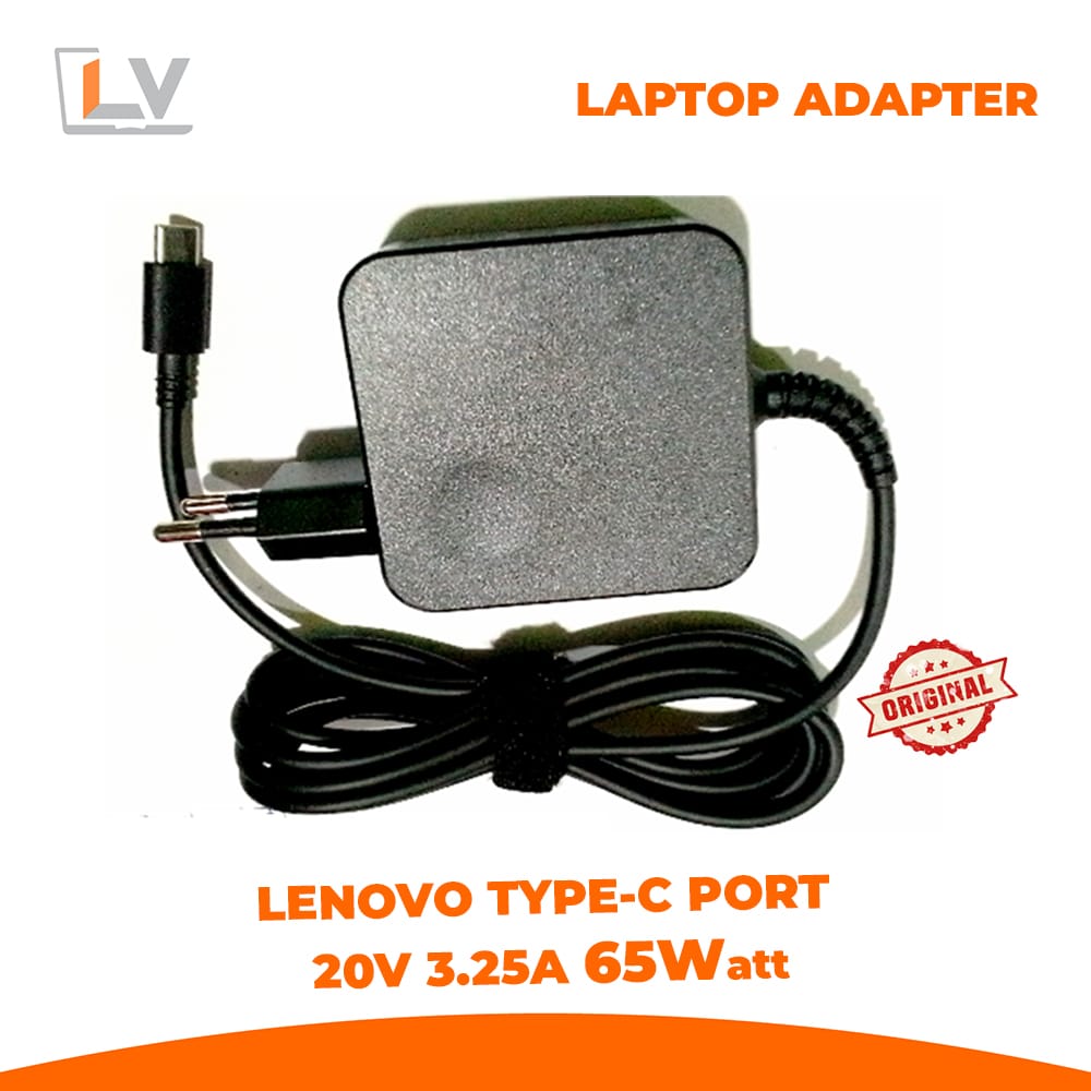 LENOVO-TYPE-C-PORT-65-WATT-ORIGINAL-ADAPTER Original Lenovo 20V 3.25A 65Watt USB-C Type Laptop Adapter Charger